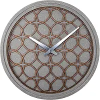 Nextime Horloge murale polyrésine bois gris Ø 39 cm