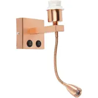 QAZQA Applique murale moderne en cuivre avec bras flexible - Brescia Combi