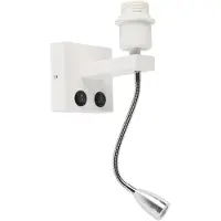QAZQA Applique murale moderne blanche avec bras flexible - Brescia Combi