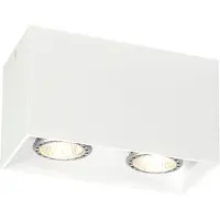 QAZQA Spot apparent design blanc 2 lumières GU10 50mm - Qubo