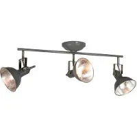 QAZQA Spot industriel anthracite orientable et inclinable 3 lumières - Tommy