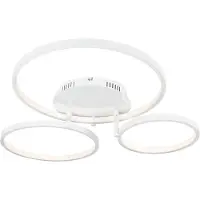 QAZQA Plafonnier moderne blanc avec LED et variateur - Rondas