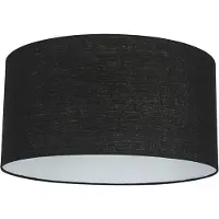 QAZQA Abat-jour en tissu noir 50/50/25