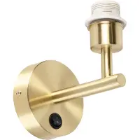 QAZQA Applique murale moderne dorée 1 lumière avec interrupteur - Combi