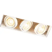 QAZQA Spot encastré blanc orientable et inclinable sans bordure 3 lumières - Oneon