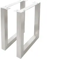 DELIFE Cadre de table acier inoxydable large (set de 2)