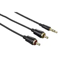 Hama Câble audio, f. jack mâle 3,5mm stéréo - 2 f. RCA mâles