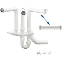 BLANCO Raccord de cuve 2x3,5"-1x1,5"/ 3x3,5