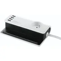 Profile Bloc Multiprise Avec 1 Prise + 4 X Usb-a Support Smartphone / Tablette (200840008)