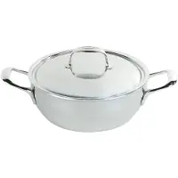 Demeyere Poele a frire en acier Atlantis 24 cm avec couvercle