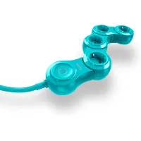 Quirky Pivot Power Pop, 0,61 m, intérieur, type C, type F, type C, turquoise, métal, plastique