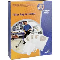 Nilfisk Sac filtrant en polaire 4 pcs+1 x filtre humide Aero
