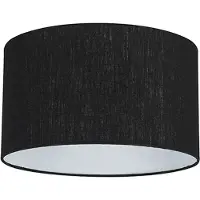 QAZQA Abat-jour en tissu noir 35/35/20