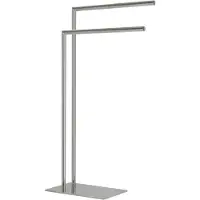 Sealskin Tube - Porte-serviettes 2 bras sur pied - Convient pour 2 serviettes - Chrome