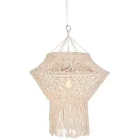 QAZQA Suspension rustique en macramé 90 cm - String
