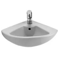 Villeroy & Boch V&B lave-mains d'angle Compact O.NOVO 415mm de longueur de patte, avec cuvette chauffante blanc (450 mm, 550 mm)