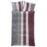 JOOP! Housse de couette beige / gris basalte / rose ancienne