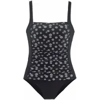 LASCANA Maillot de bain modelant noir / blanc cassé