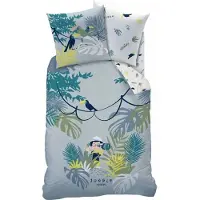 Matt & Rose Parure De Lit Imprimée En Coton Gris 140x200+63x63cm
