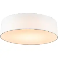 QAZQA Plafonnier blanc 40 cm avec LED - Drum LED