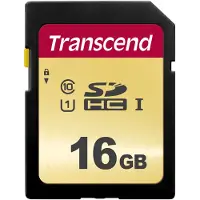 Transcend 500S - Carte mémoire flash - 16 Go - UHS-I U1 / Class10 - SDHC UHS-I