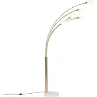 QAZQA Lampadaire Art déco doré 5 lumières - Sixties Marmo
