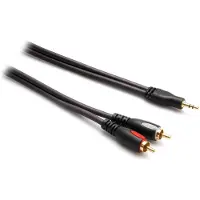 G&BL 687, câble jack 3,5mm - 2x RCA doré 1.5m, noir