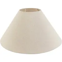 QAZQA Abat-jour en tissu beige rond incliné 50/17.5/25