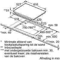 Bosch Pxv875dv1e - Plaque De Cuisson Encastrable Céramique Largeur 81.6 Cm