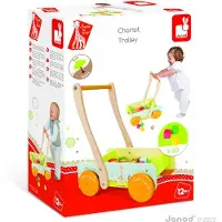 Janod Chariot Avec 20 Cubes Sophie La Girafe