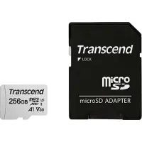 Transcend 300S - Carte mémoire flash (adaptateur inclus) - 256 Go - A1 / Video Class V30 / UHS-I U3 / Class10 - microSDXC