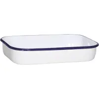 Krüger Haushaltswaren Auflaufform, Plat à gratin, Blanc, Bleu