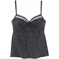 LASCANA Haut de tankini noir / blanc