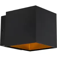 QAZQA Applique murale design noir/or avec LED - Caja