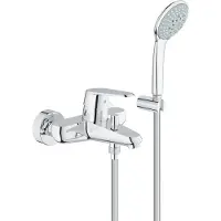 GROHE Eurodisc Cosmopolitan Mitigeur monocommandé pour bain, montage apparent, avec ensemble de douche, saillie 184mm, 33395002