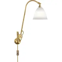 Gubi Bestlite BL6 Applique Chrome Base | Bone China Shade