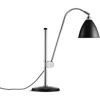 Gubi Bestlite BL1 Lampe de table Chrome Base | Soft Black Shade