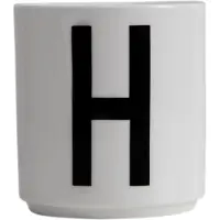 Design Letters Arne Jacobsen H, Tasse, Blanc