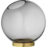 AYTM Globe - Vase Ø17 cm | Black | Gold