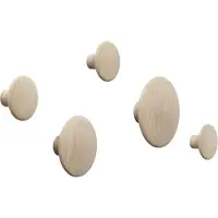 Muuto Dots Wood Lot de Hooks Oak | Set of 5