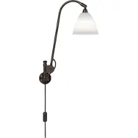 Gubi Bestlite BL6 Applique Black Brass Base | Bone China Shade