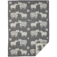 Klippan Yllefabrik Couverture pour lit de bébé en laine d'agneau Baa 65 x 90 cm