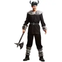 MOM Wild Viking Man Costume Marron M-L Enfants