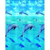 Kleine wolke Rideau de douche Dauphins
