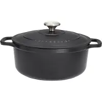 CHASSEUR Cocotte ronde fonte émaillée 20cm noir - - PUC472001 -