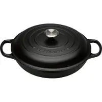 Le Creuset Campagnard Cocotte Basse 30 cm Noir mat