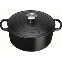 Le Creuset Gietijzeren Ronde Braadpan Mat Zwart 24cm 4,2l