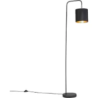 QAZQA Lampadaire moderne noir avec abat-jour - Lofty
