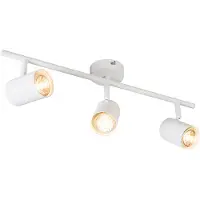 QAZQA Spot Plafonnier Moderne Blanc 3 Lampes Orientables - Jeana
