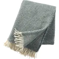Klippan Yllefabrik Plaid tricoté en laine d'agneau 130 x 200 cm